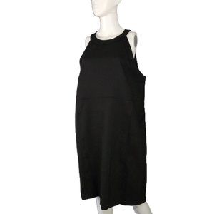 Boden Women's Sleeveless Mini Shift Dress Size 14 Long Black Round Neck Lined